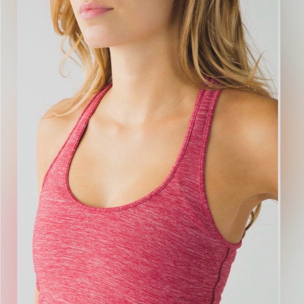 Lululemon Cool Racerback in Heathered Cranberry, Size 8 - Picture 7 of 11